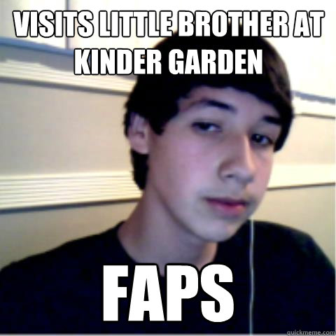 Visits little brother at kinder garden FAPS  