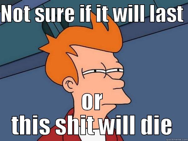 We are dying  - NOT SURE IF IT WILL LAST  OR THIS SHIT WILL DIE Futurama Fry