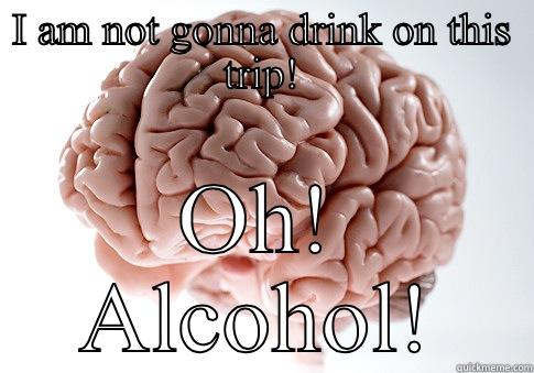 I AM NOT GONNA DRINK ON THIS TRIP! OH! ALCOHOL! Scumbag Brain