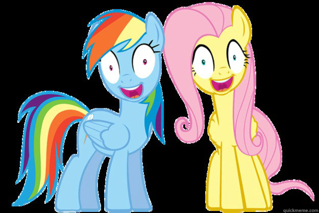   -    Fluttershy and Rainbow Dash Rape Face