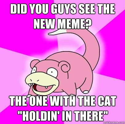 Did you guys see the new meme? the one With the cat 