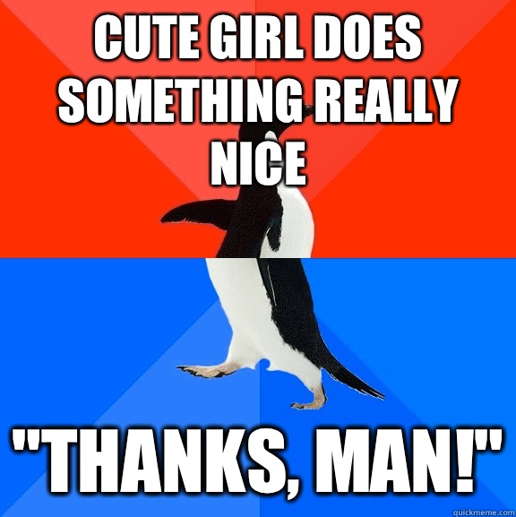 Cute girl does something really nice 