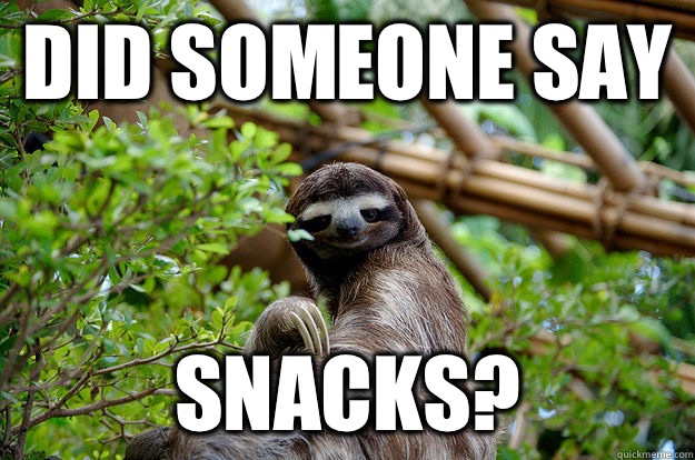 Did someone say Snacks?  Fabulous Sloth