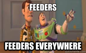 Feeders Feeders everywhere  x-x everywhere