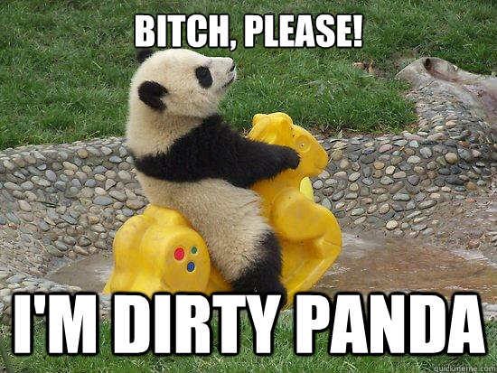 Bitch, please! I'm dirty panda  