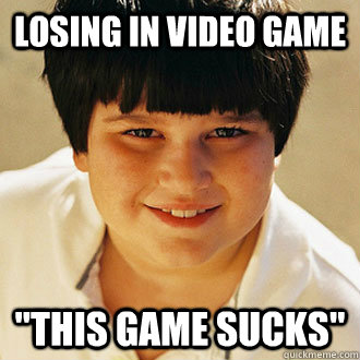 Losing in video game 