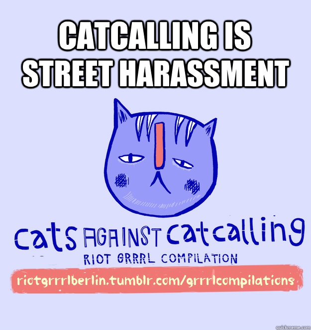 catcalling is street harassment  cats against catcalling