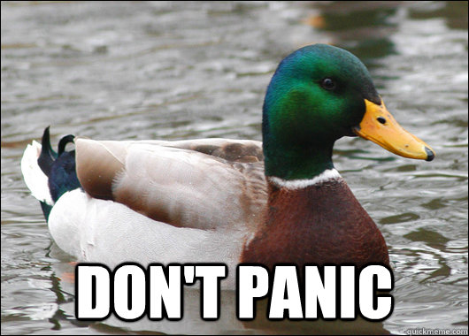  Don't Panic  Actual Advice Mallard