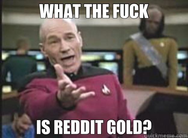 WHAT THE FUCK IS REDDIT GOLD?  What the Fuck