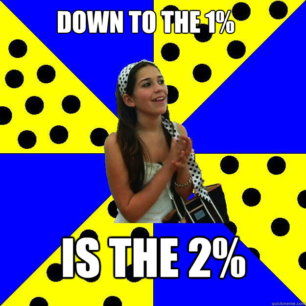 Down to the 1% is the 2% - Down to the 1% is the 2%  Sheltered Suburban Kid