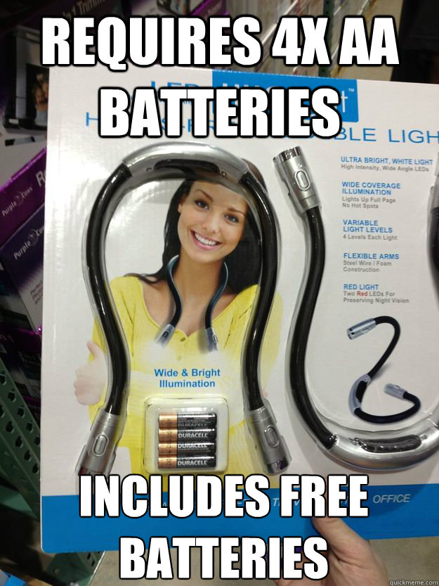 Requires 4x AA batteries Includes free batteries - Requires 4x AA batteries Includes free batteries  Misc