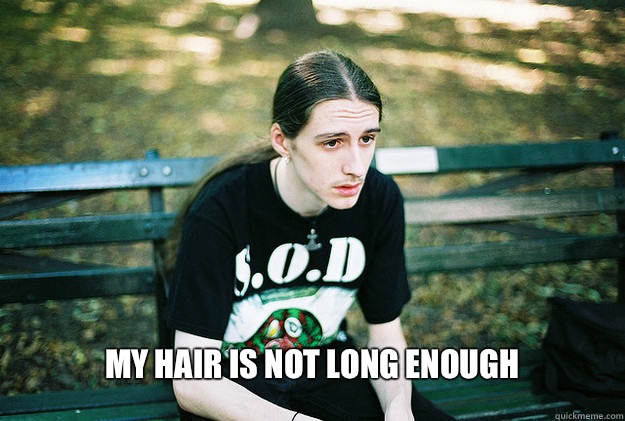  My hair is not long enough  FirstWorldMetalProblems