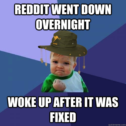 Reddit went down overnight Woke up after it was fixed - Reddit went down overnight Woke up after it was fixed  Misc