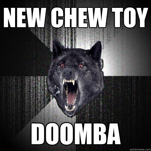new chew toy doomba  Insanity Wolf