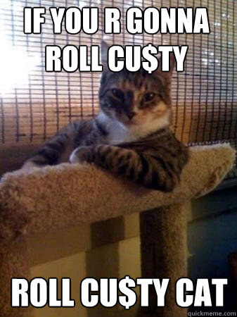 if you r gonna roll cu$ty roll cu$ty cat  The Most Interesting Cat in the World