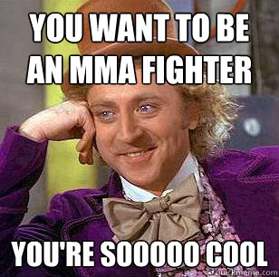 You want to be an MMA fighter You're sooooo cool - You want to be an MMA fighter You're sooooo cool  Condescending Wonka