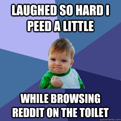 Laughed so hard I peed a little While browsing Reddit on the toilet  Success Kid