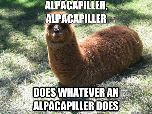 ALPACAPILLER, 
ALPACAPILLER Does whatever an ALPACAPILLER does  Alpacapillar