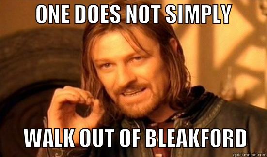          ONE DOES NOT SIMPLY                 WALK OUT OF BLEAKFORD     Boromir