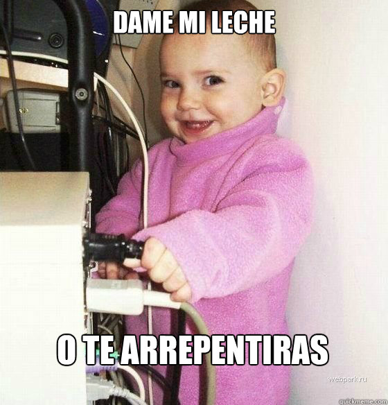 dame mi leche o te arrepentiras  Troll Baby