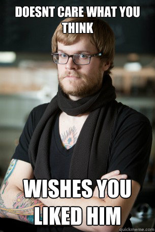 doesnt care what you think wishes you liked him Caption 3 goes here  Hipster Barista