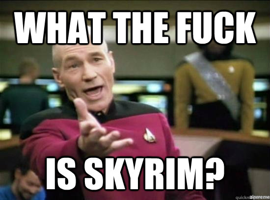 What the fuck is Skyrim?  Annoyed Picard HD