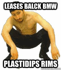 Leases Balck BMW Plastidips rims  Rabiz Razmik