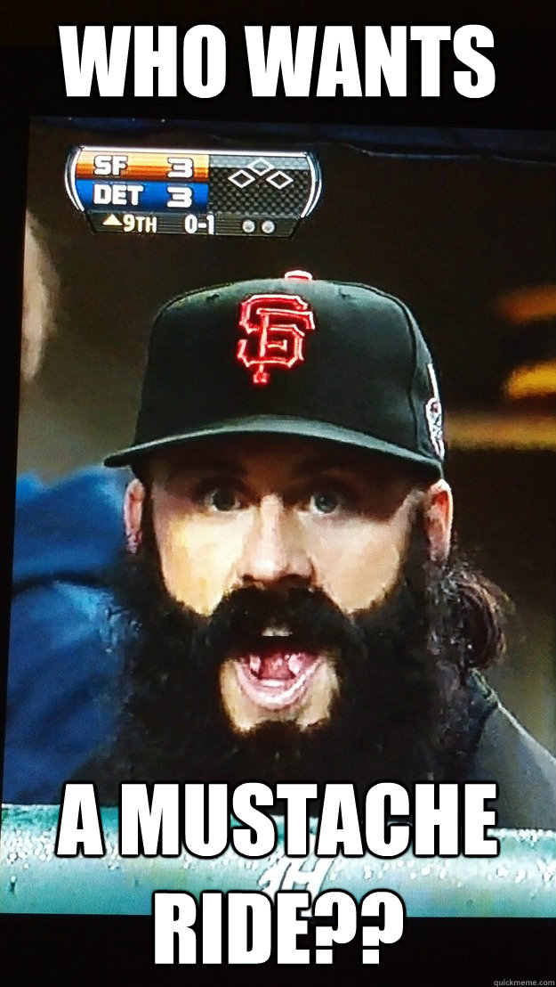 WHO WANTS A MUSTACHE RIDE?? - WHO WANTS A MUSTACHE RIDE??  Sexy Brian Wilson