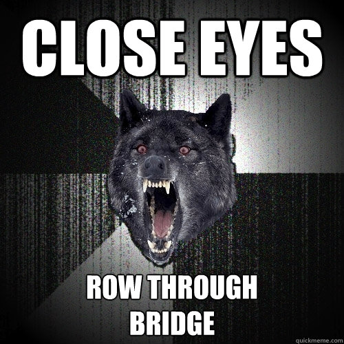 Close eyes ROW THROUGH
BRIDGE  Insanity Wolf