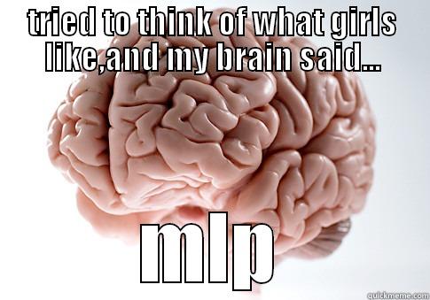 TRIED TO THINK OF WHAT GIRLS LIKE,AND MY BRAIN SAID... MLP Scumbag Brain