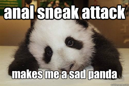anal sneak attack makes me a sad panda - anal sneak attack makes me a sad panda  Misc