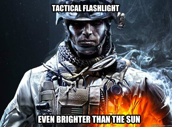 tactical flashlight even brighter than the sun - tactical flashlight even brighter than the sun  Battlefield 3