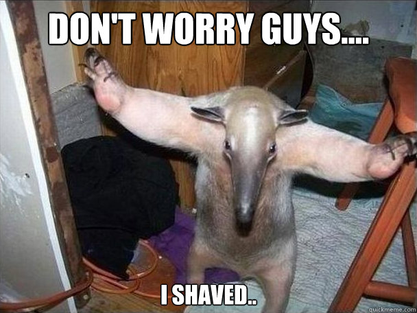 don't worry guys.... I shaved..  I got this
