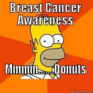 homer eats breast cancer donuts - BREAST CANCER AWARENESS MMMM.......DONUTS Advice Homer