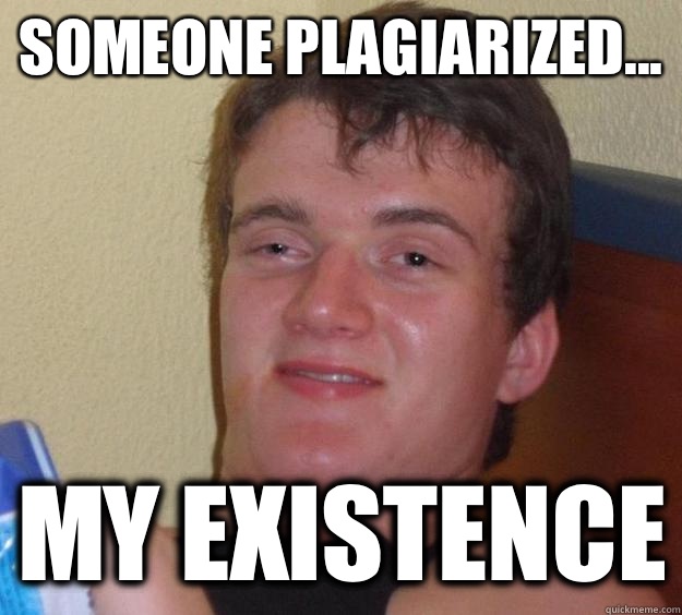 Someone plagiarized... My existence  10 Guy