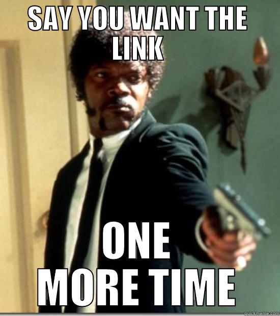 SAY YOU WANT THE LINK ONE MORE TIME Misc