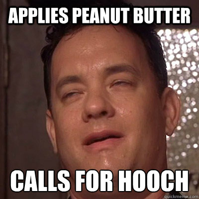 Applies Peanut Butter Calls for Hooch  