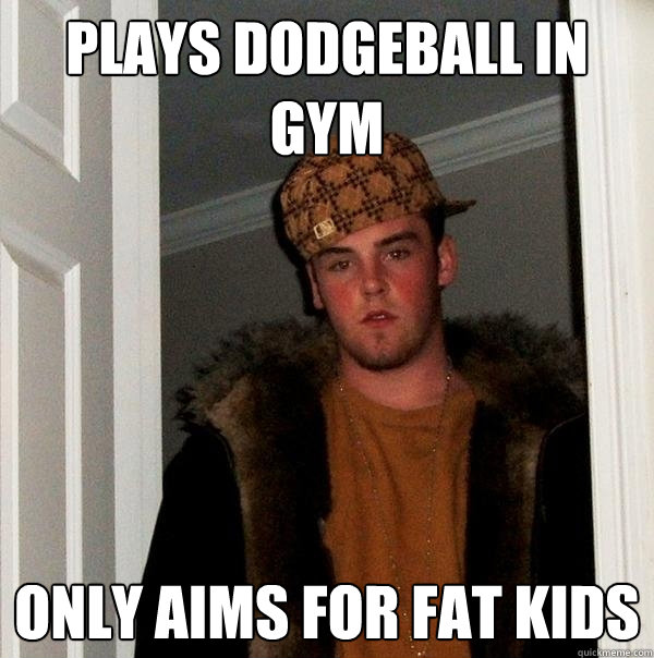 Plays dodgeball in gym only aims for fat kids  Scumbag Steve