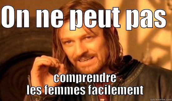 ON NE PEUT PAS  COMPRENDRE LES FEMMES FACILEMENT Boromir