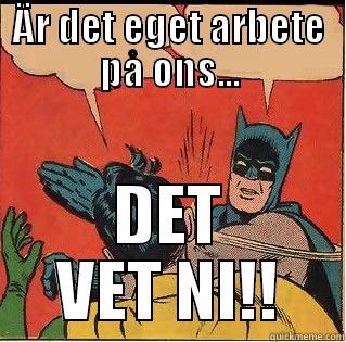 ÄR DET EGET ARBETE PÅ ONS... DET VET NI!! Slappin Batman