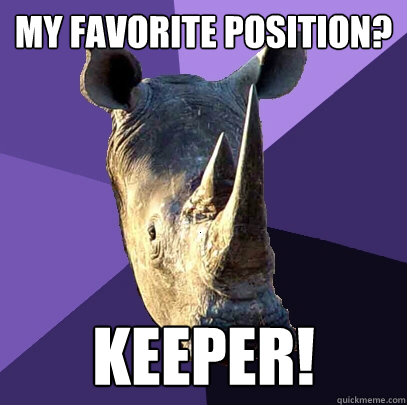 My favorite position? Keeper! Caption 3 goes here - My favorite position? Keeper! Caption 3 goes here  Sexually Oblivious Rhino