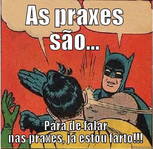 AS PRAXES SÃO... PÁRA DE FALAR NAS PRAXES, JÁ ESTOU FARTO!!! Batman Slapping Robin