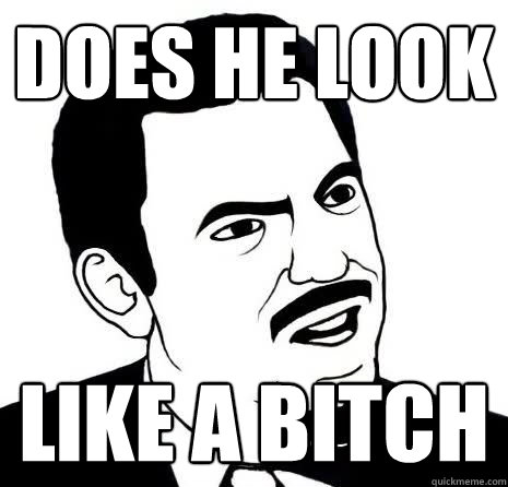 does he look like a bitch  Seriously Are You Serious