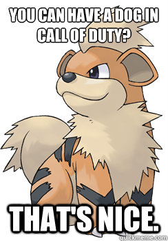 You can have a dog in Call of Duty? That's nice. - You can have a dog in Call of Duty? That's nice.  Misc