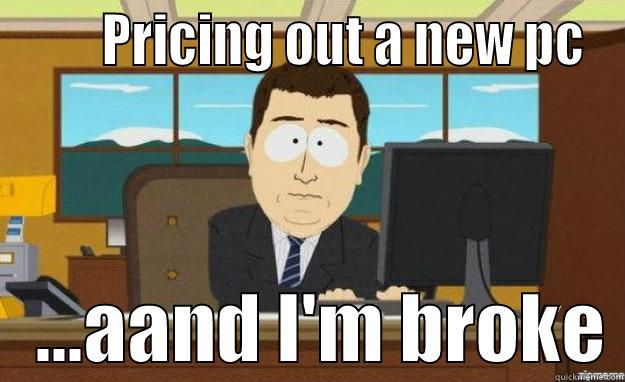        PRICING OUT A NEW PC    ...AAND I'M BROKE aaaand its gone