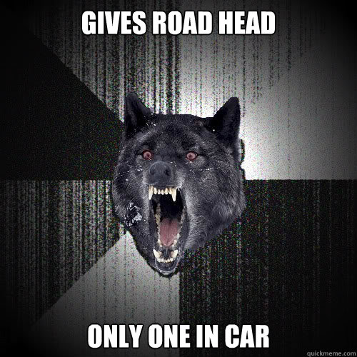gives road head only one in car  insanitywolf
