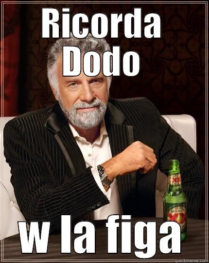 RICORDA DODO W LA FIGA The Most Interesting Man In The World