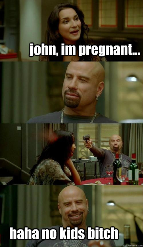 john, im pregnant... haha no kids bitch  Skinhead John