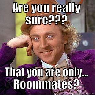ARE YOU REALLY SURE??? THAT YOU ARE ONLY… ROOMMATES? Condescending Wonka