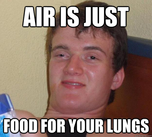 air is just food for your lungs - air is just food for your lungs  10 Guy